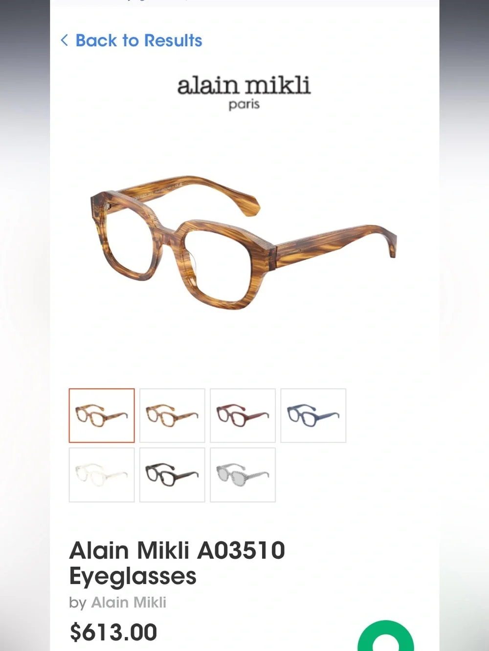 Alain Mikli Women's Amber Tortoiseshell Optical Glasses Retail $613